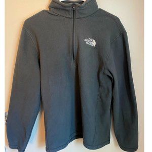 The North Face Fleece Jacket Mens 1/4 Zip Size Medium Dark Gray
